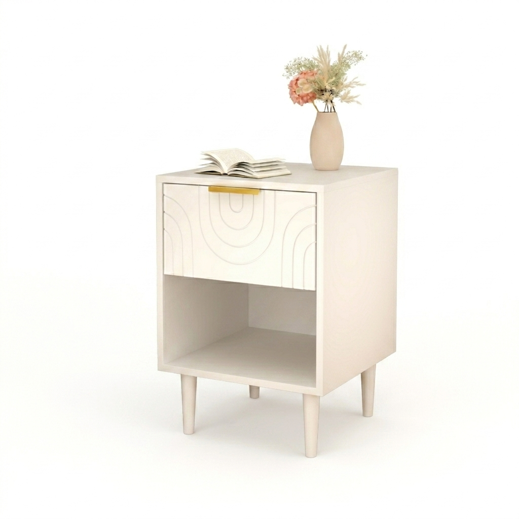 Veloura™ Modern White Nightstand